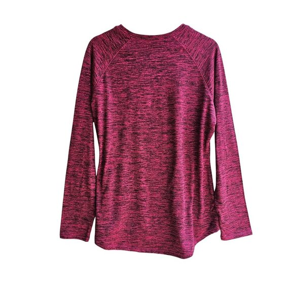 ClimateRight By Cuddl Duds Womens Fuchsia Stripe Long Sleeve Top Size XL - Picture 2 of 10